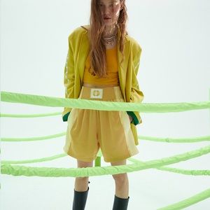 Pairing signature yellow boxing shorts - KOREAN BRAND